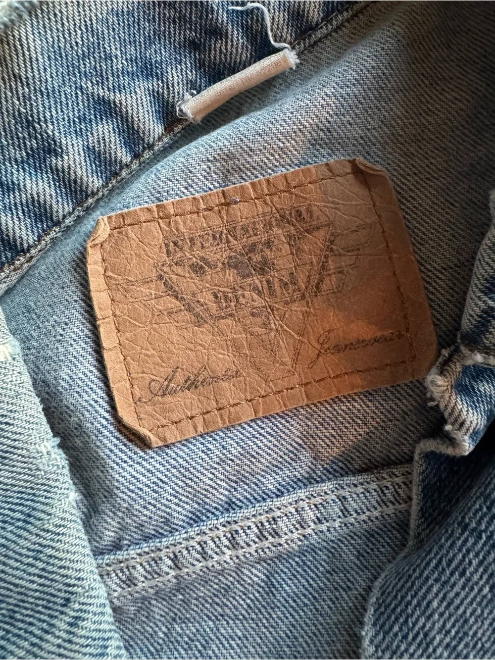 Vintage 90s Disneyland Mickey’s Toontown Distressed Denim Jacket XL